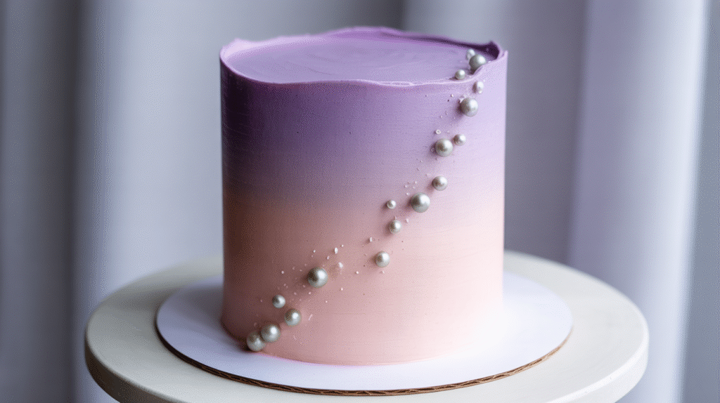 Pastel decorado con aerografía comestible.
