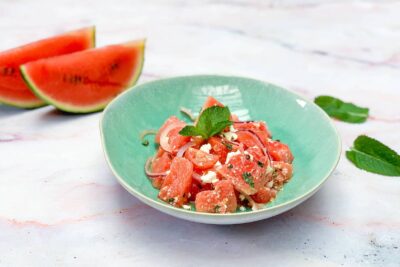 Ensalada de sandía y queso feta