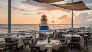 Vista al mar desde el Restaurante El Faro.